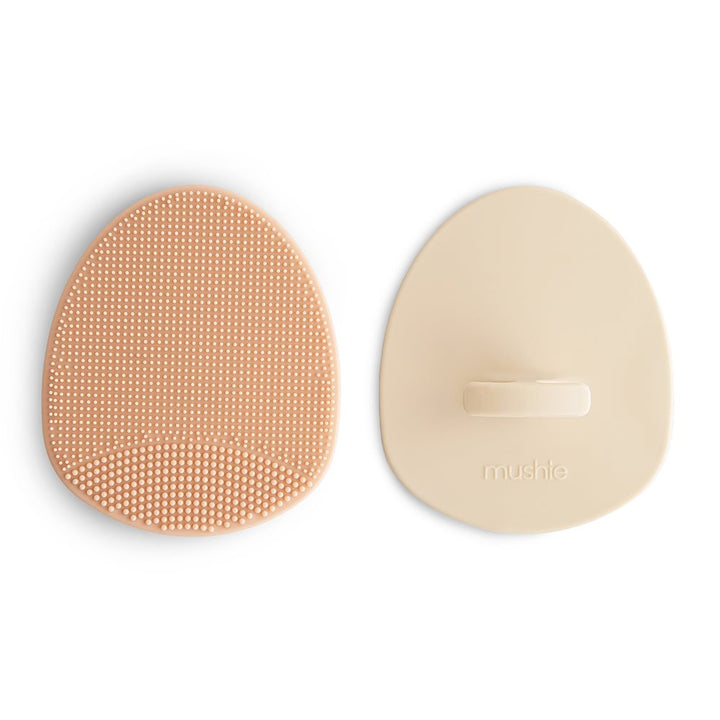 Mushie - Cradle Cap Brush-2 pack Blush/Shifting Sand