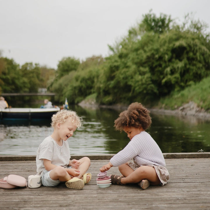 Mushie - Bath Play Set - Boats - Petal