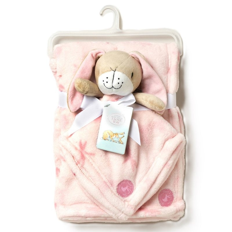 Mabel & Fox - Comforter & Blanket Set - Guess How Much I Love You - Pink