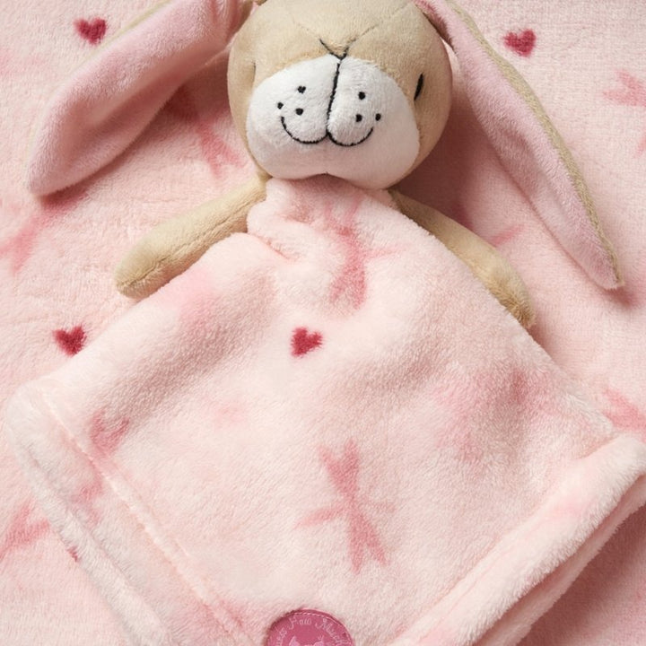 Mabel & Fox - Comforter & Blanket Set - Guess How Much I Love You - Pink