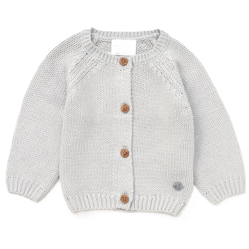 Mabel & Fox - Knitted Cardigan - Grey Marl - Mabel & Fox