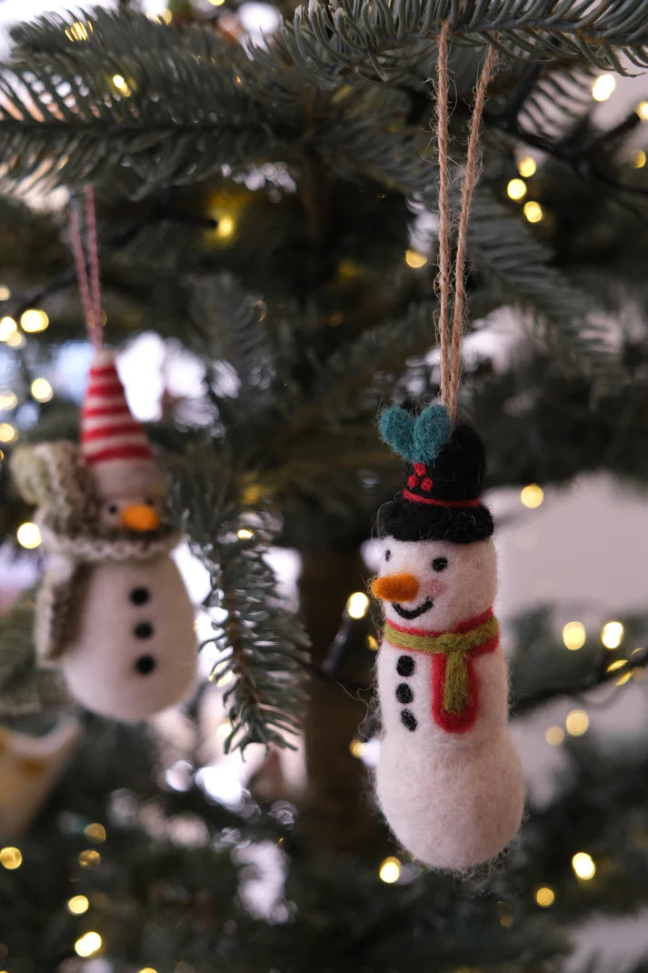 Fiona Walker - Christmas Decoration - Snowman with Top Hat