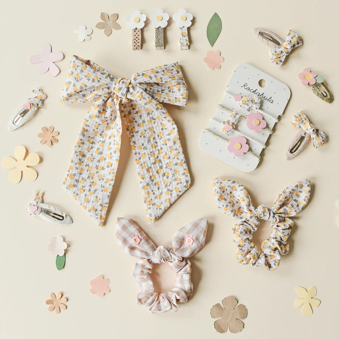 Rockahula - Snap Clips - Ditsy Twisty Bow Clips - Mabel & Fox