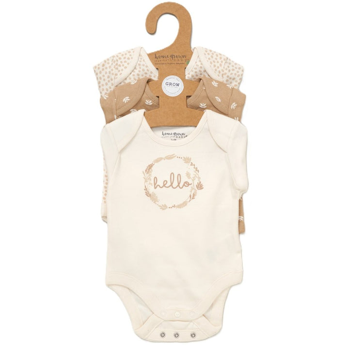 Mabel & Fox - 3 Piece Bodysuit Set - Hello