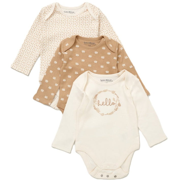 Mabel & Fox - 3 Piece Bodysuit Set - Hello