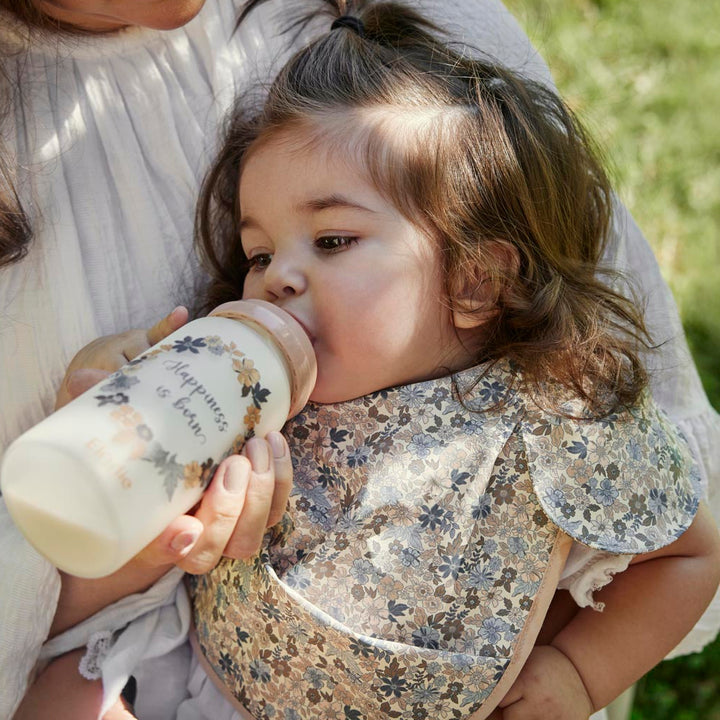 Elodie - Baby Bib - Blue Garden