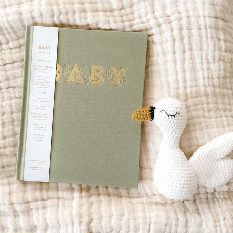 Fox & Fallow - Mini Baby Book - Sage - Mabel & Fox