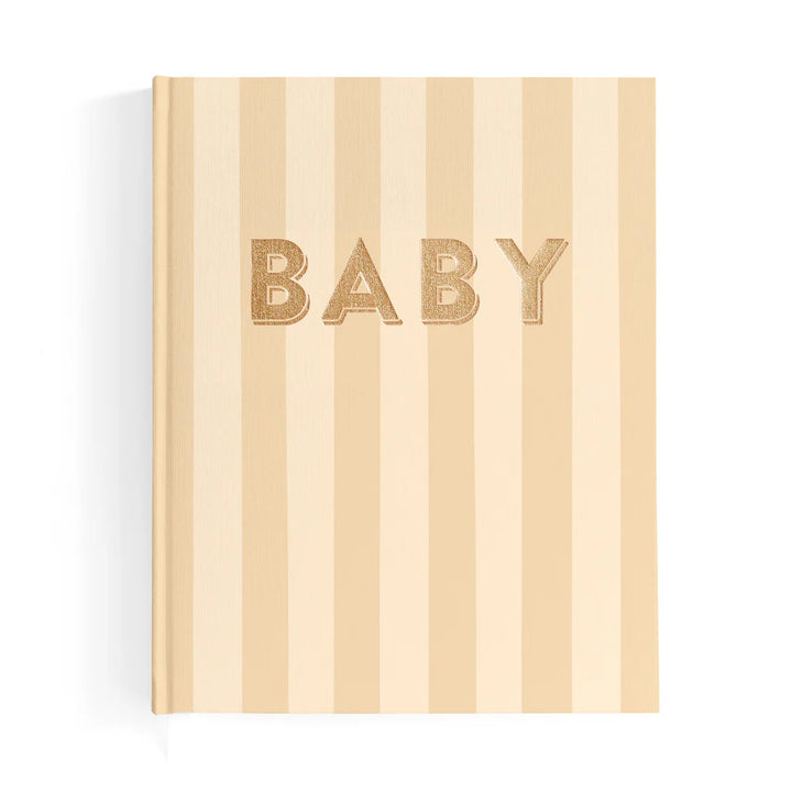 Fox & Fallow - Baby Book - Coffee Stripe - Mabel & Fox