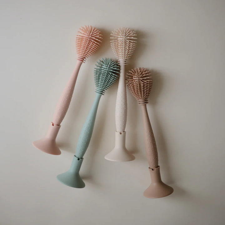 Mushie - Silicone Baby Bottle Brush - Blush