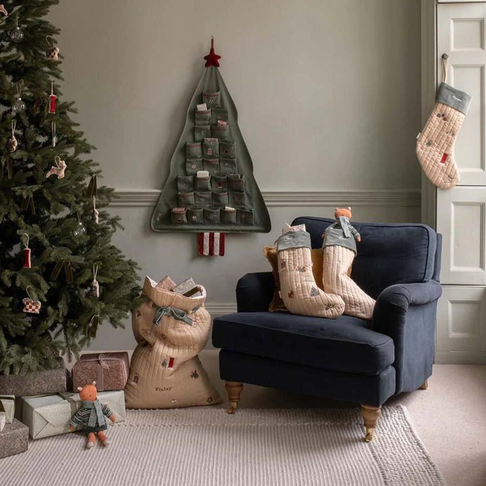 Avery Row -  Christmas Stocking - Festive Forest Squirrel