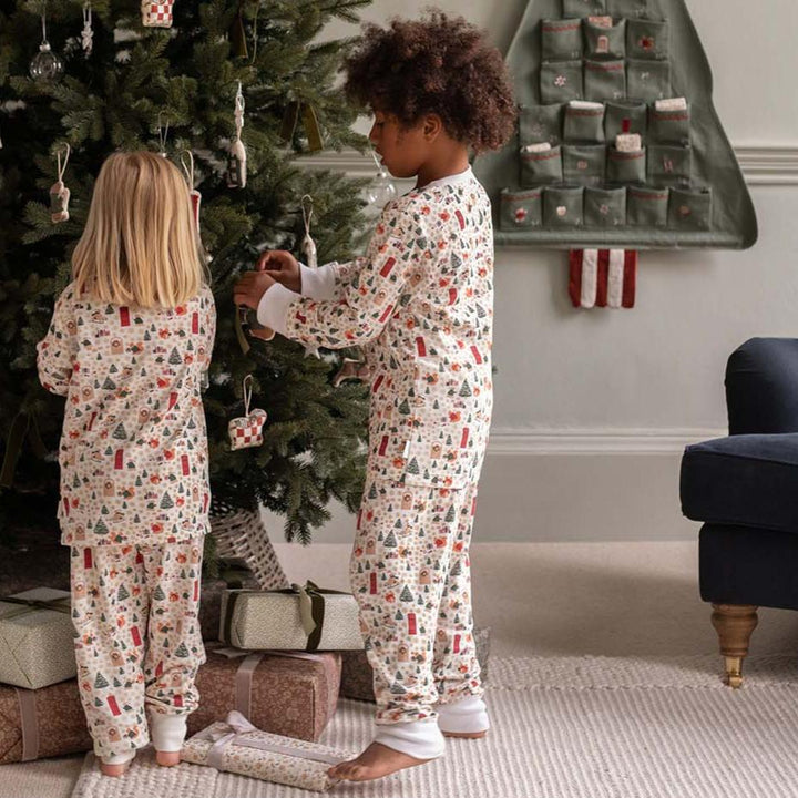 Avery Row -  Children's Jersey Pyjamas - Festive Forest