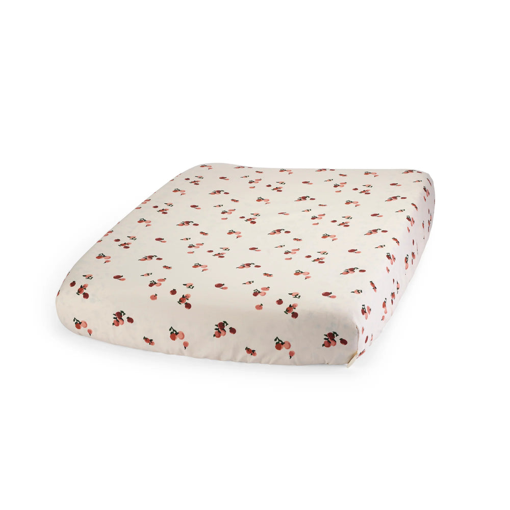 Avery Row - Changing Cushion Fitted Sheet - Peaches - Mabel & Fox