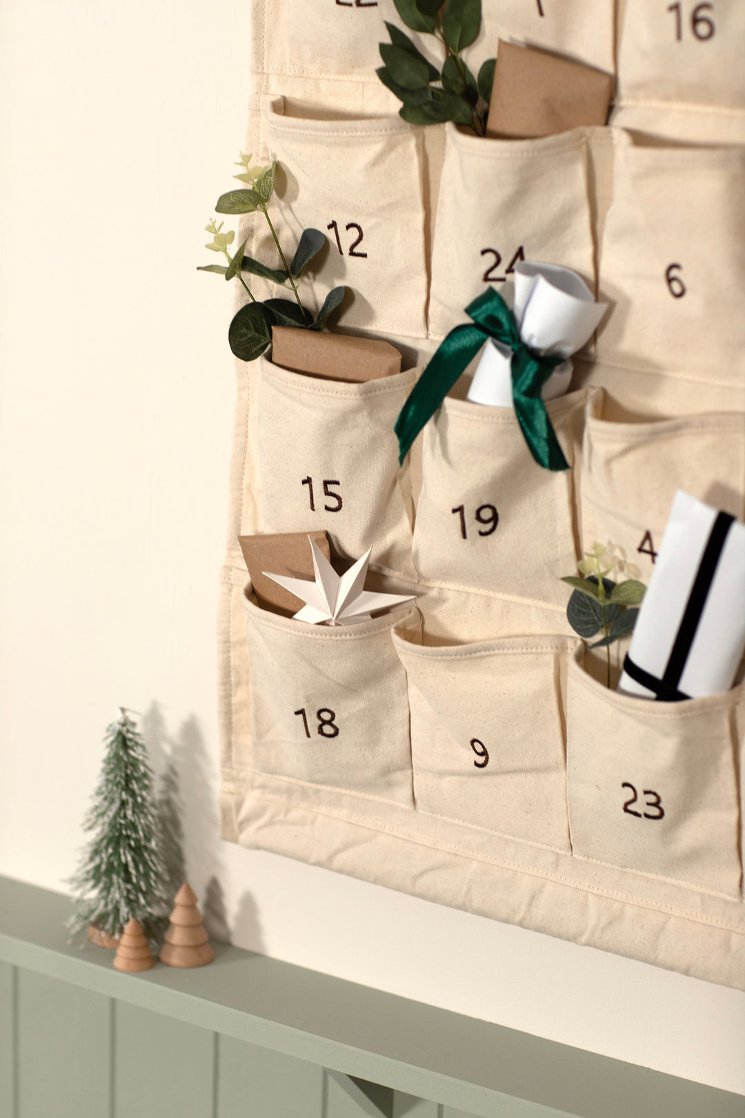 PRE-ORDER - Mabel & Fox - Personalised Advent Calendar - Canvas Bow