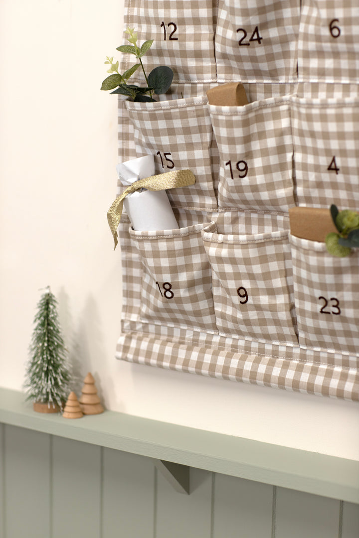 PRE-ORDER - Mabel & Fox - Personalised Advent Calendar - Gingham Bow