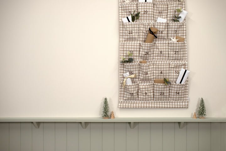 PRE-ORDER - Mabel & Fox - Personalised Advent Calendar - Gingham Bow