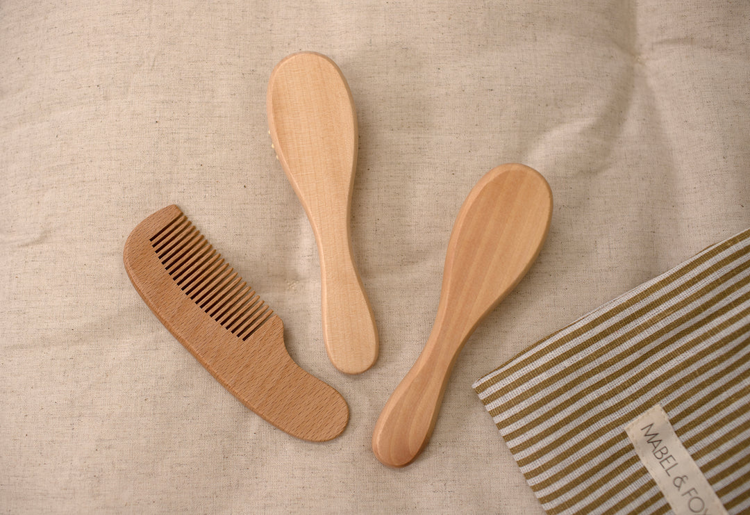 Mabel & Fox - Wooden Brush Set (3 Pack)