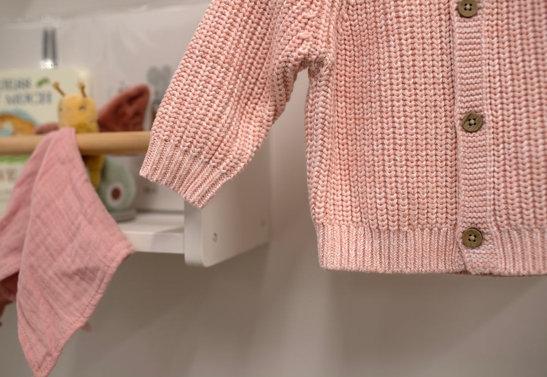 Mabel & Fox - Knitted Cardigan with Embroidery - Pink