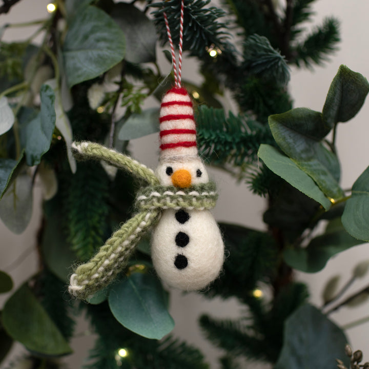 Fiona Walker - Christmas Decoration - Snowman with Scarf