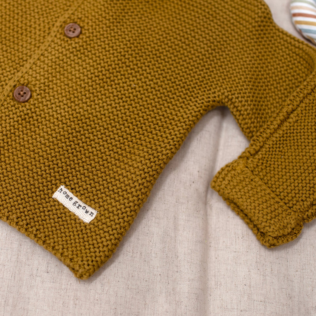 Mabel & Fox - Organic Knitted Cardigan - Mustard