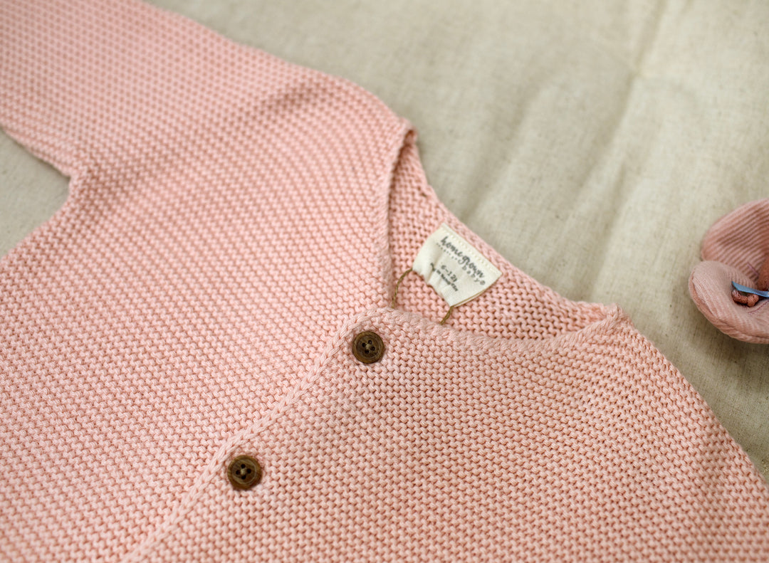 Mabel & Fox - Organic Knitted Cardigan - Pink