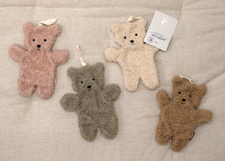 Jollein - Pacifier Cloth - Teddy Bear - Wild Rose