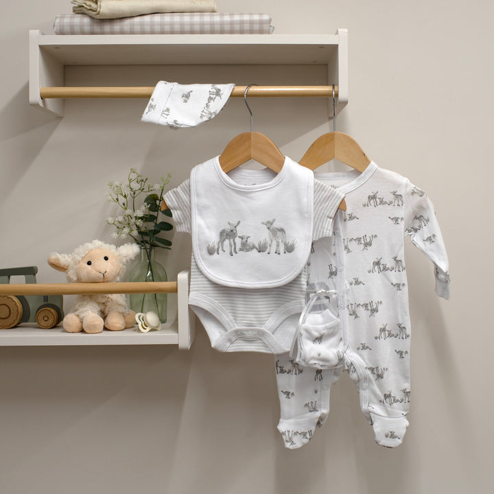 Mabel & Fox - 5 Piece Outfit Set - Lamb