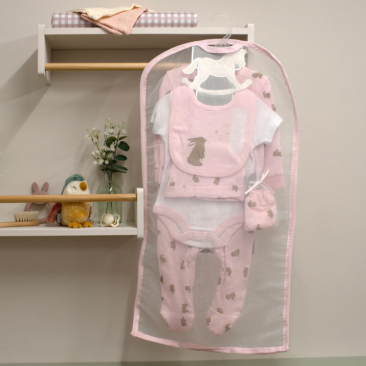 Mabel & Fox - 5 Piece Outfit Set - Pink Bunny