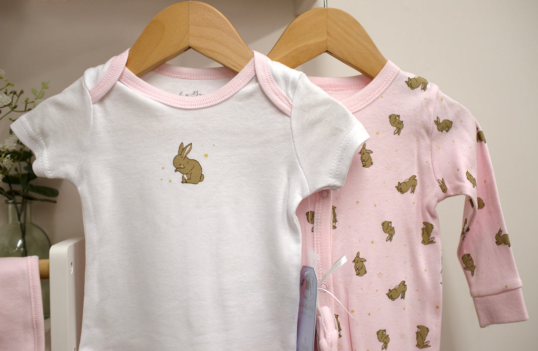 Mabel & Fox - 5 Piece Outfit Set - Pink Bunny