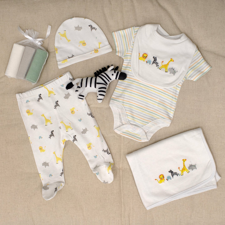 Mabel & Fox - 10 Piece Outfit Set - Colourful Safari