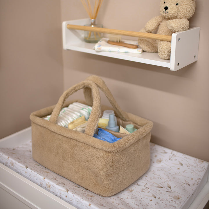 Mabel & Fox - Teddy Nappy Caddy - Oat *New Colour* - Mabel & Fox