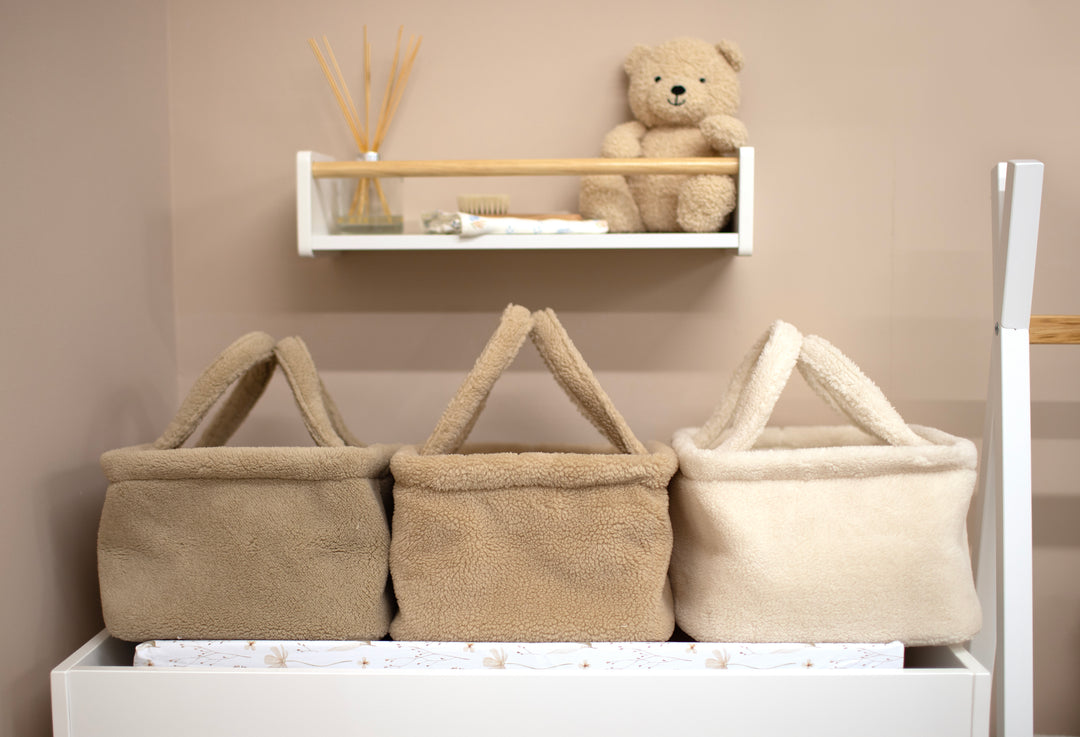 Mabel & Fox - Teddy Nappy Caddy - Oat *New Colour* - Mabel & Fox