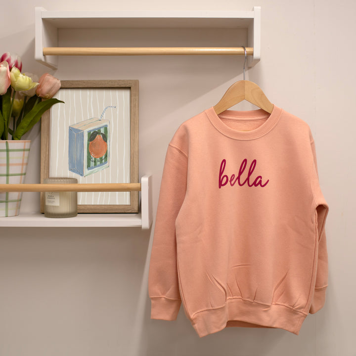 Mabel & Fox - Personalised Kids Sweatshirt - Peach