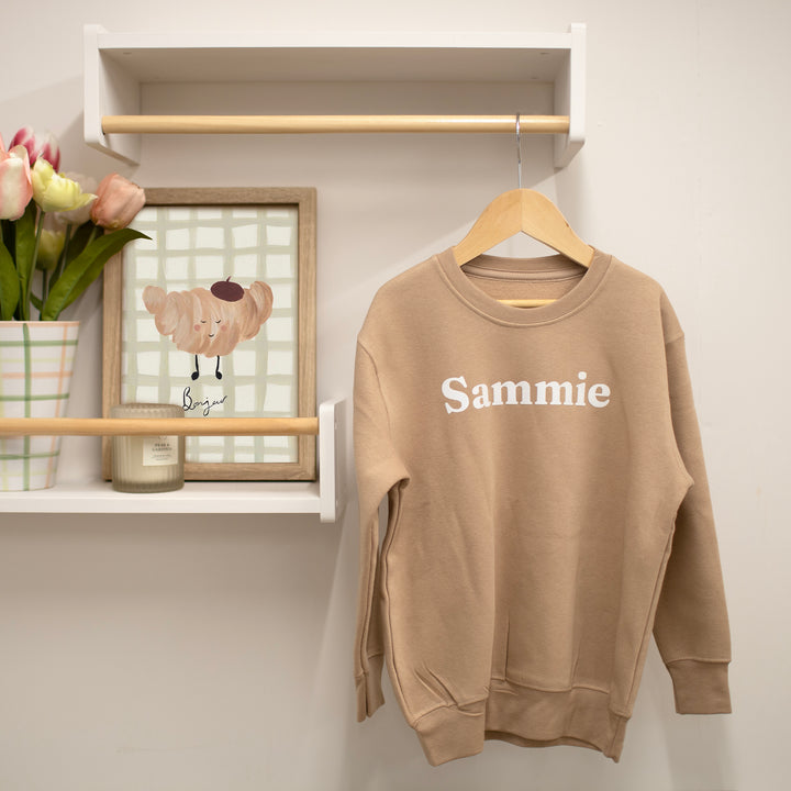 Mabel & Fox - Personalised Kids Sweatshirt - Vintage Taupe