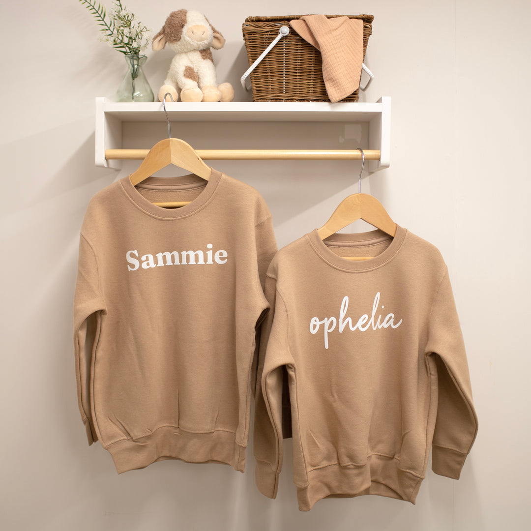 Mabel & Fox - Personalised Kids Sweatshirt - Vintage Taupe