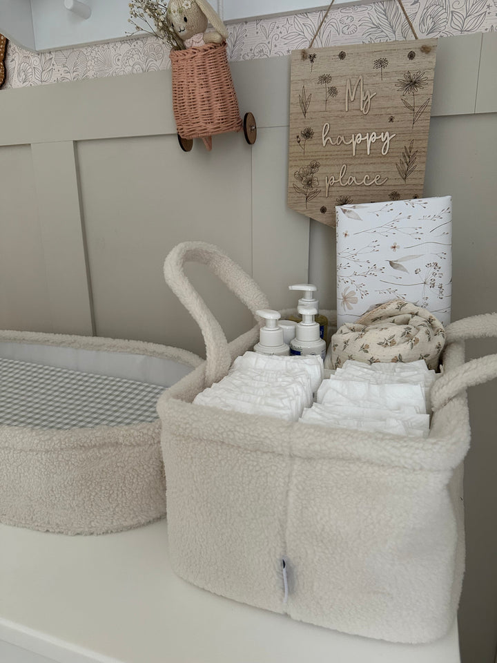 Mabel & Fox - Teddy Nappy Caddy - Milk - Mabel & Fox