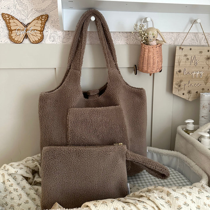 Mabel & Fox - Teddy Tote Bag - Ash Brown - Mabel & Fox