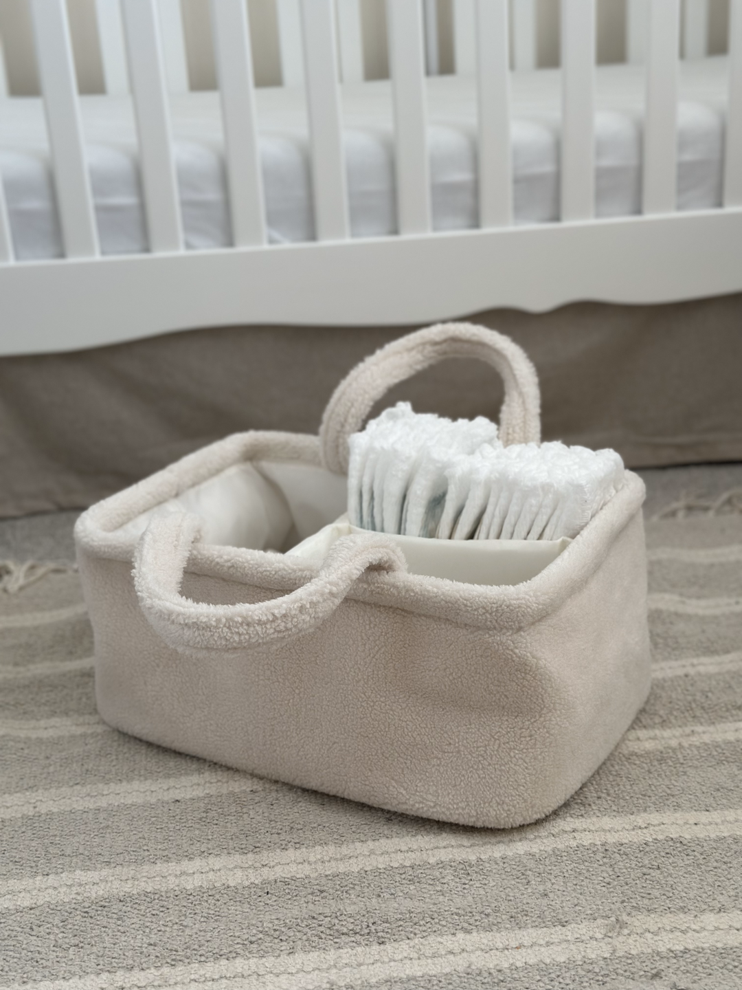 Mabel & Fox - Teddy Nappy Caddy - Milk - Mabel & Fox