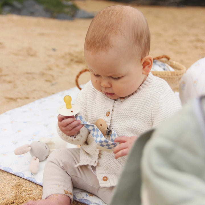 Avery Row - Organic Pacifier Holder - Waves