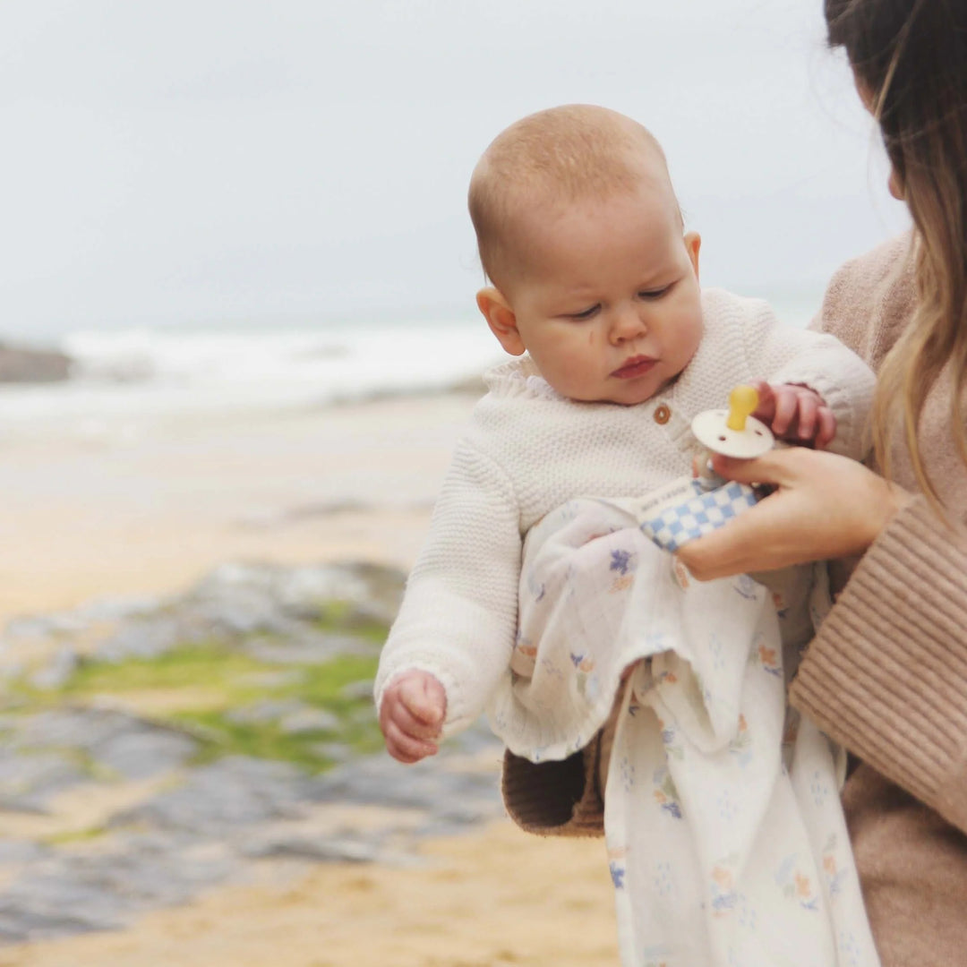 Avery Row - Organic Pacifier Holder - Waves