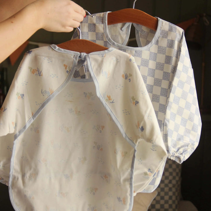 Avery Row - Organic Sleeved Baby Bib - Waves