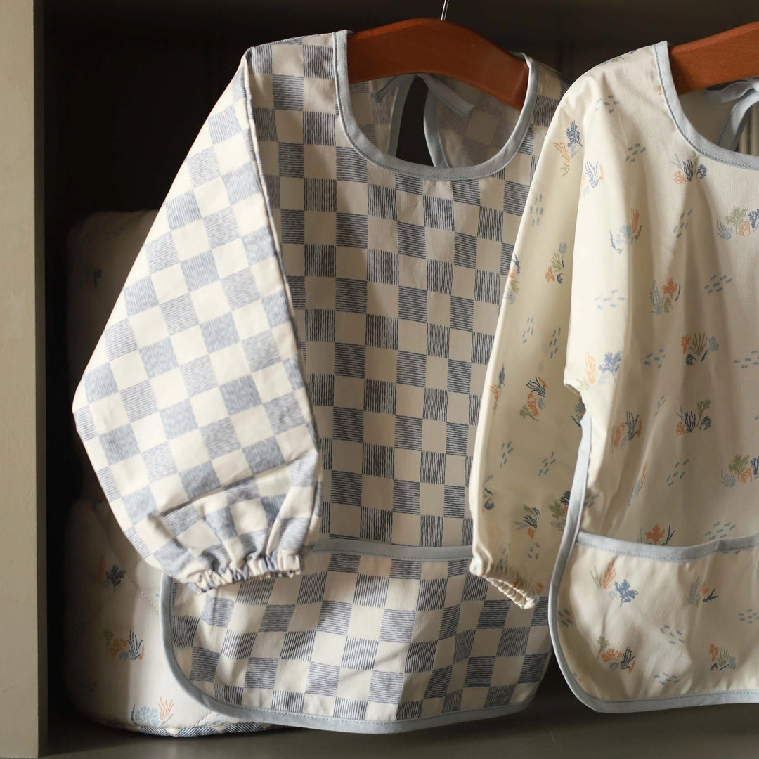 Avery Row - Organic Sleeved Baby Bib - Waves