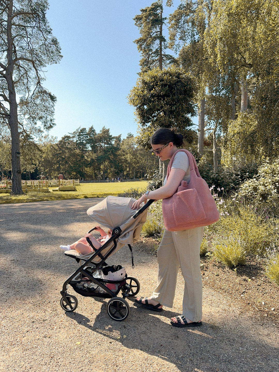 Mabel & Fox - Teddy Tote Bag - Rose Pink