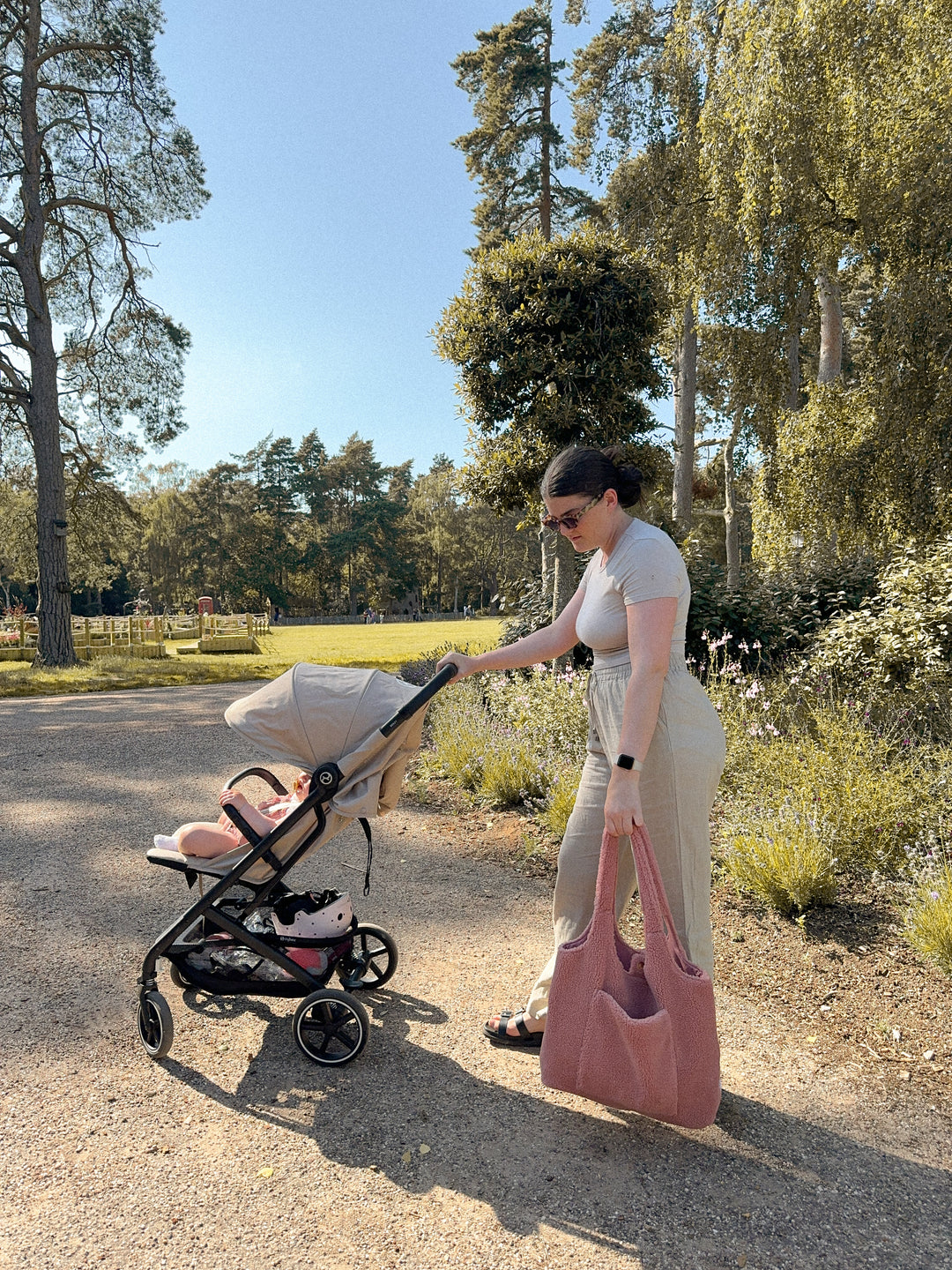 Mabel & Fox - Teddy Tote Bag - Rose Pink