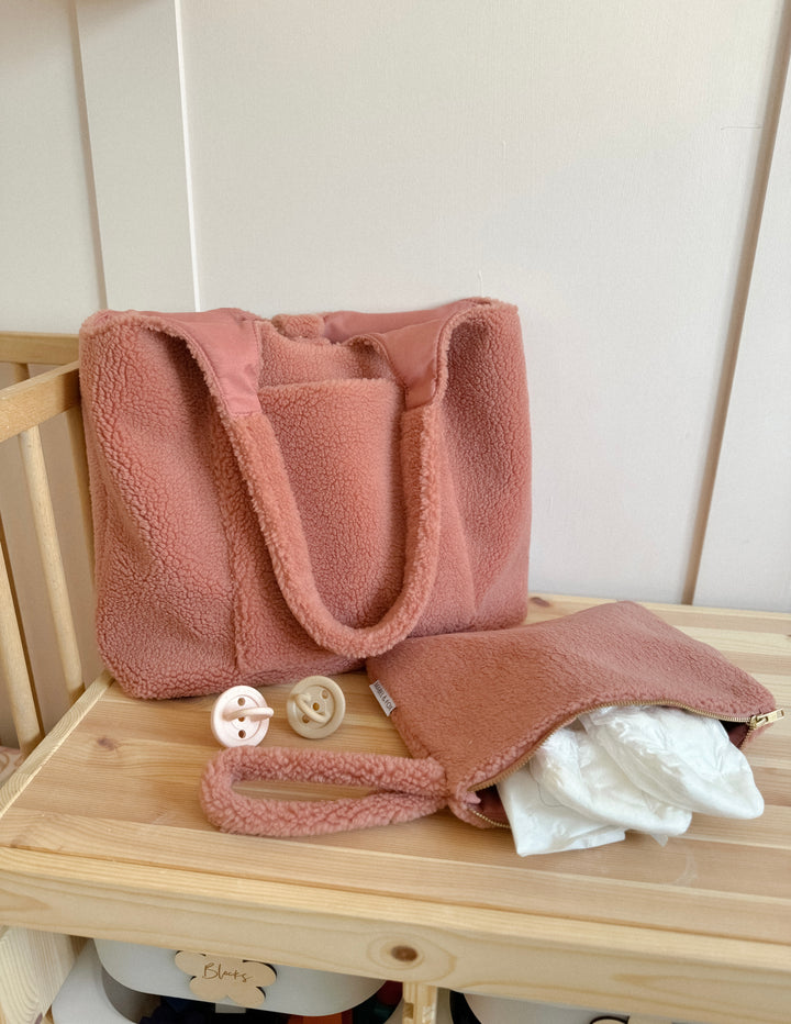 Mabel & Fox - Teddy Pouch - Rose Pink