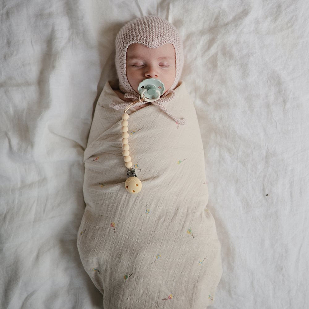 Mushie - Organic Swaddle - Kites - Mabel & Fox