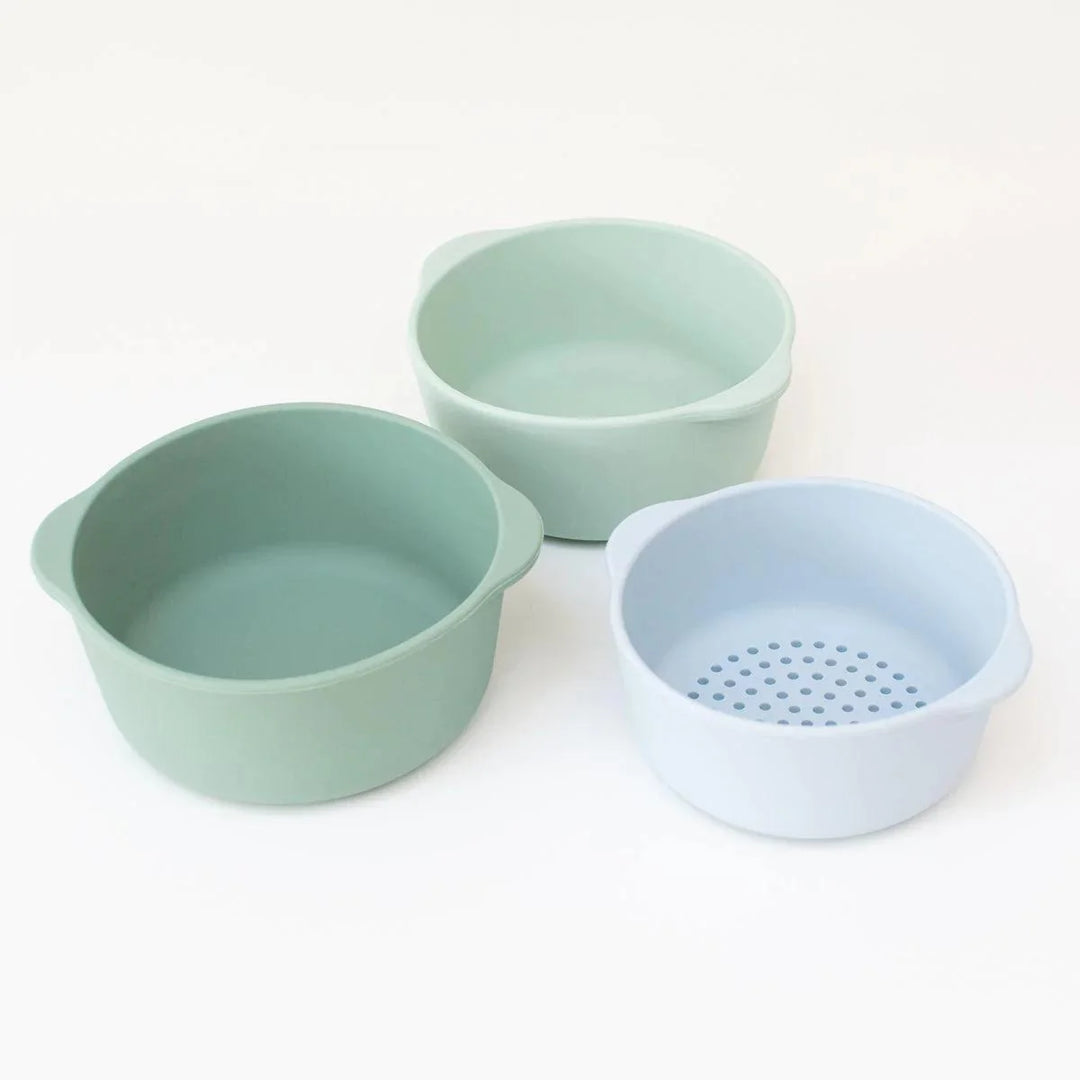 Inspire My Play - Nesting Bowl Set - Green/Blue