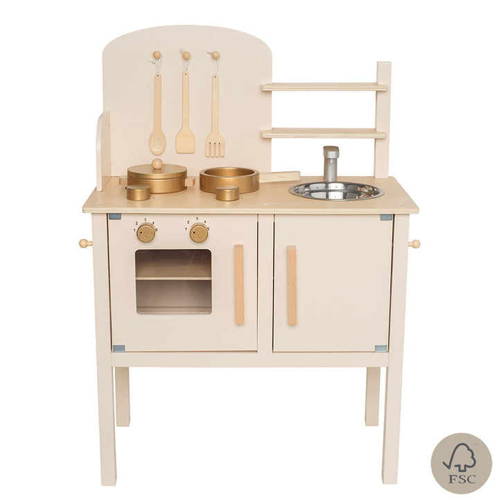 Jabadabado - Wooden Play Kitchen - Beige - Mabel & Fox