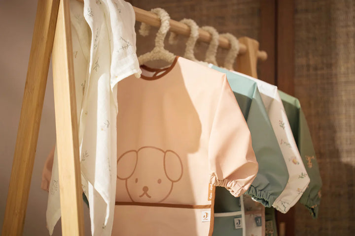 Jollein - Bib Waterproof with Sleeves - Miffy Peekaboo - Wild Rose