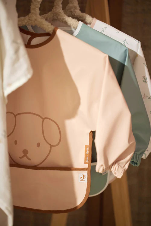 Jollein - Bib Waterproof with Sleeves - Miffy Peekaboo - Wild Rose