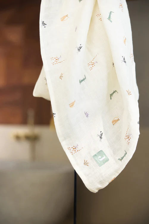 Jollein - Swaddle Muslin 115 x 115cm - Jungle Jambo (2 Pack) - Mabel & Fox